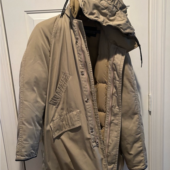 Lands' End Men's Khaki/Tan Insulated Puffer Parka - Picture 2 of 2